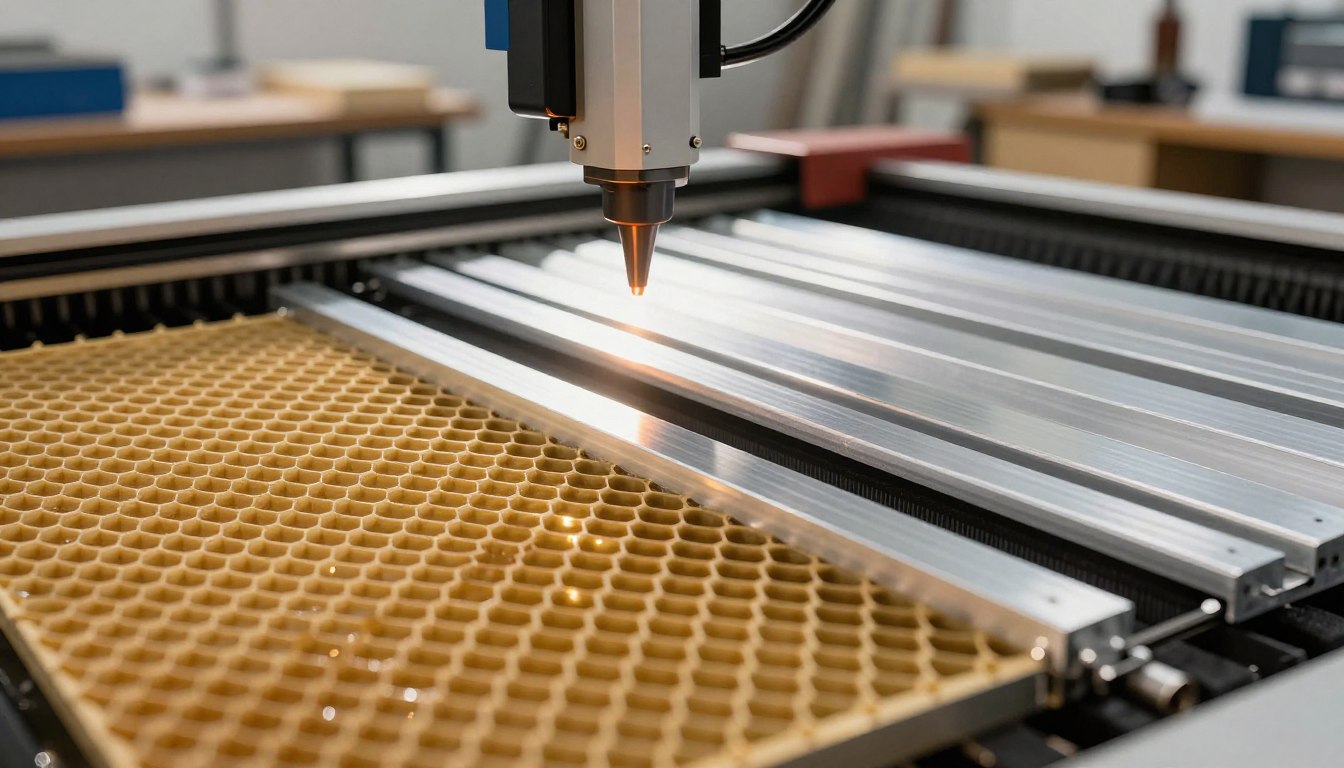 honeycomb bed vs aluminum slats for CO2 laser cutting