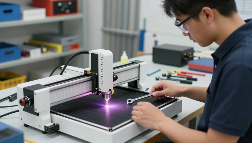 how to adjust belt tension on a diode laser cutter