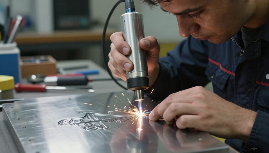 how to engrave stainless steel with a diode laser without spray