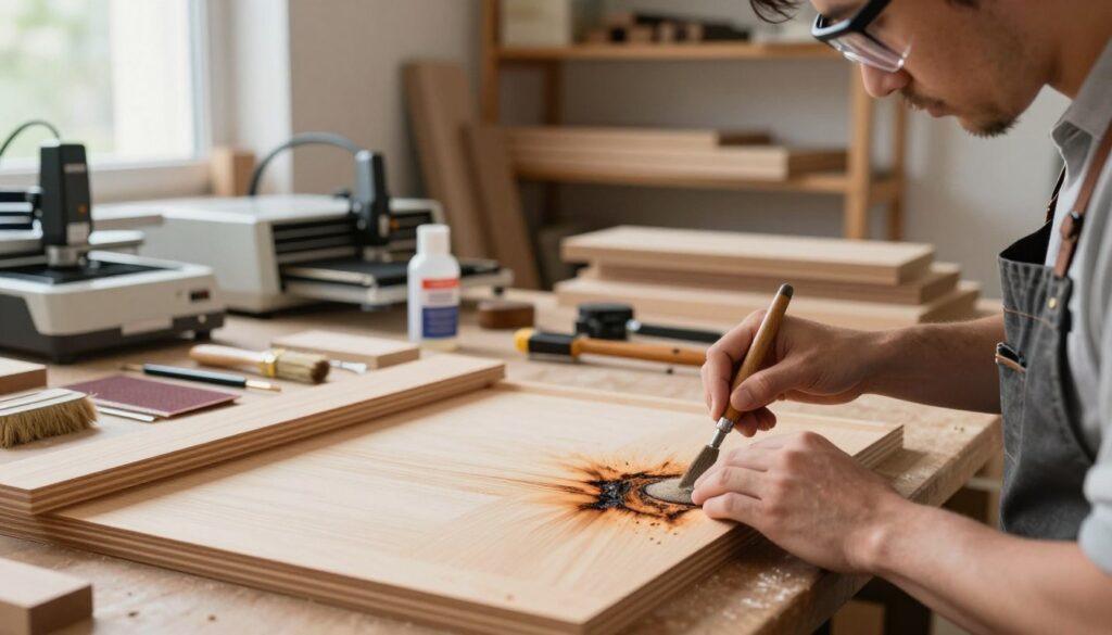 how to fix wood charring on laser engraving projects