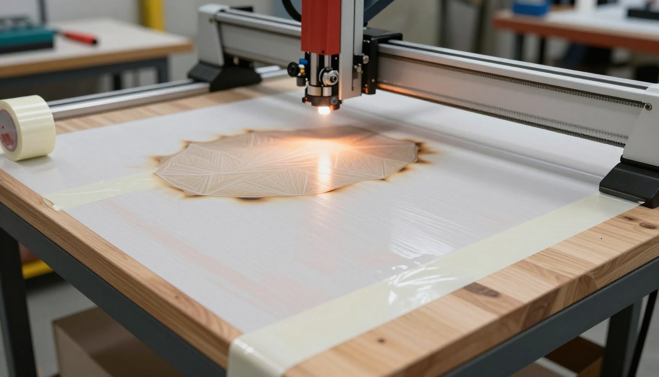 how to use laser masking tape to prevent burn marks
