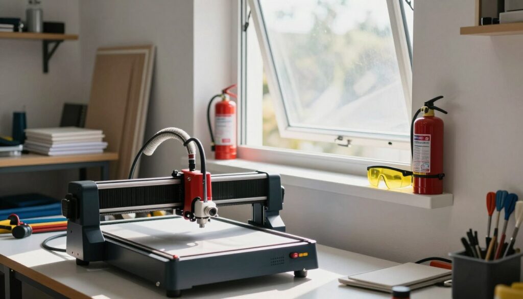 how to vent a laser engraver out a window safely
