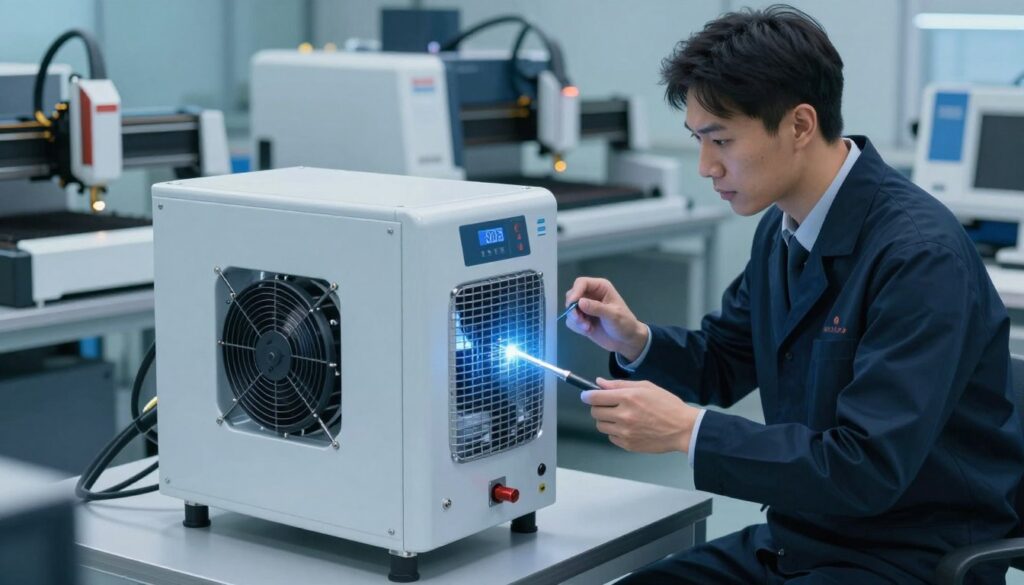 why is my CO2 laser water chiller alarm going off
